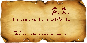Pajenszky Keresztély névjegykártya